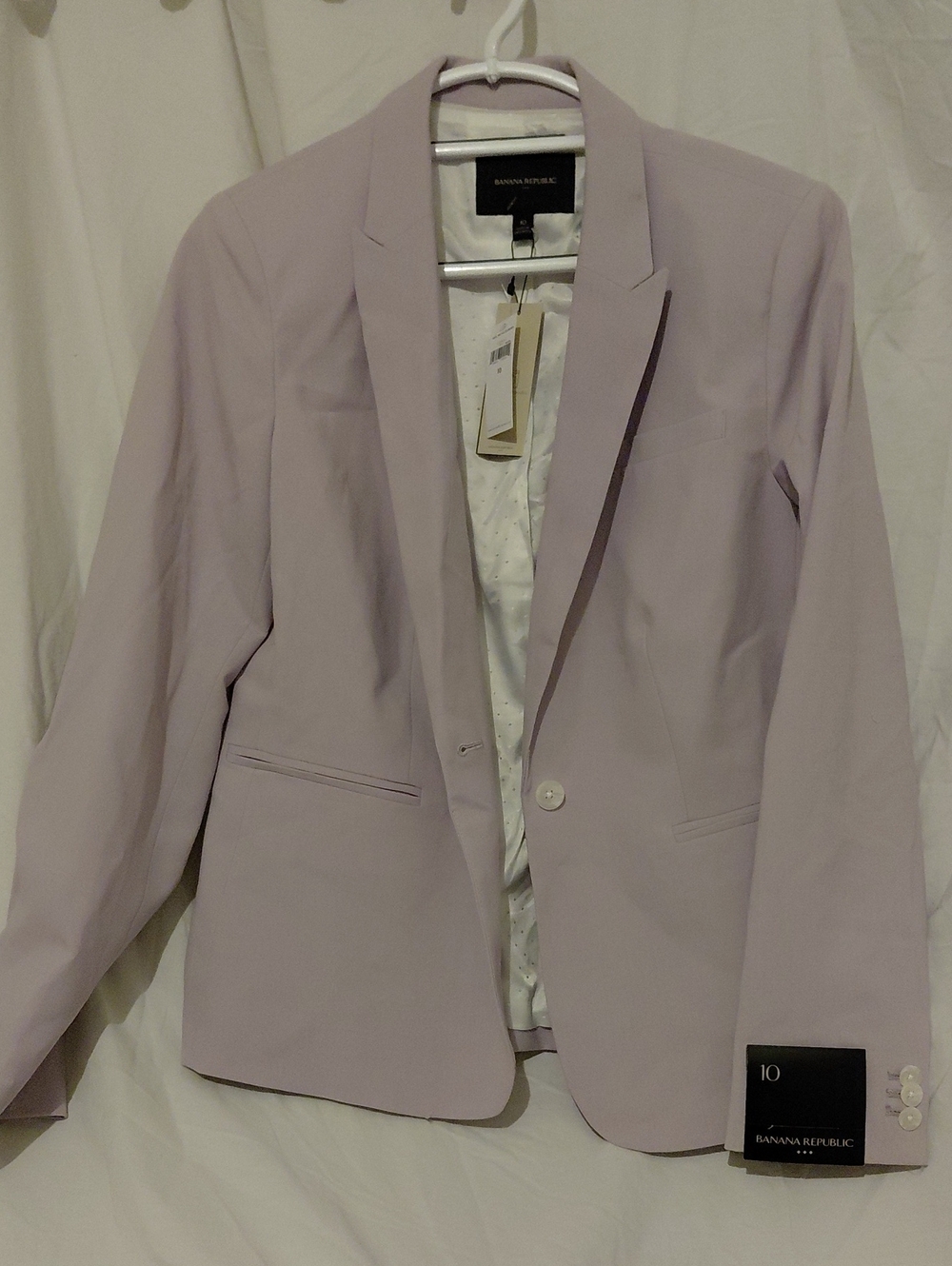 Banana Republic Lavender Single-Button Blazer